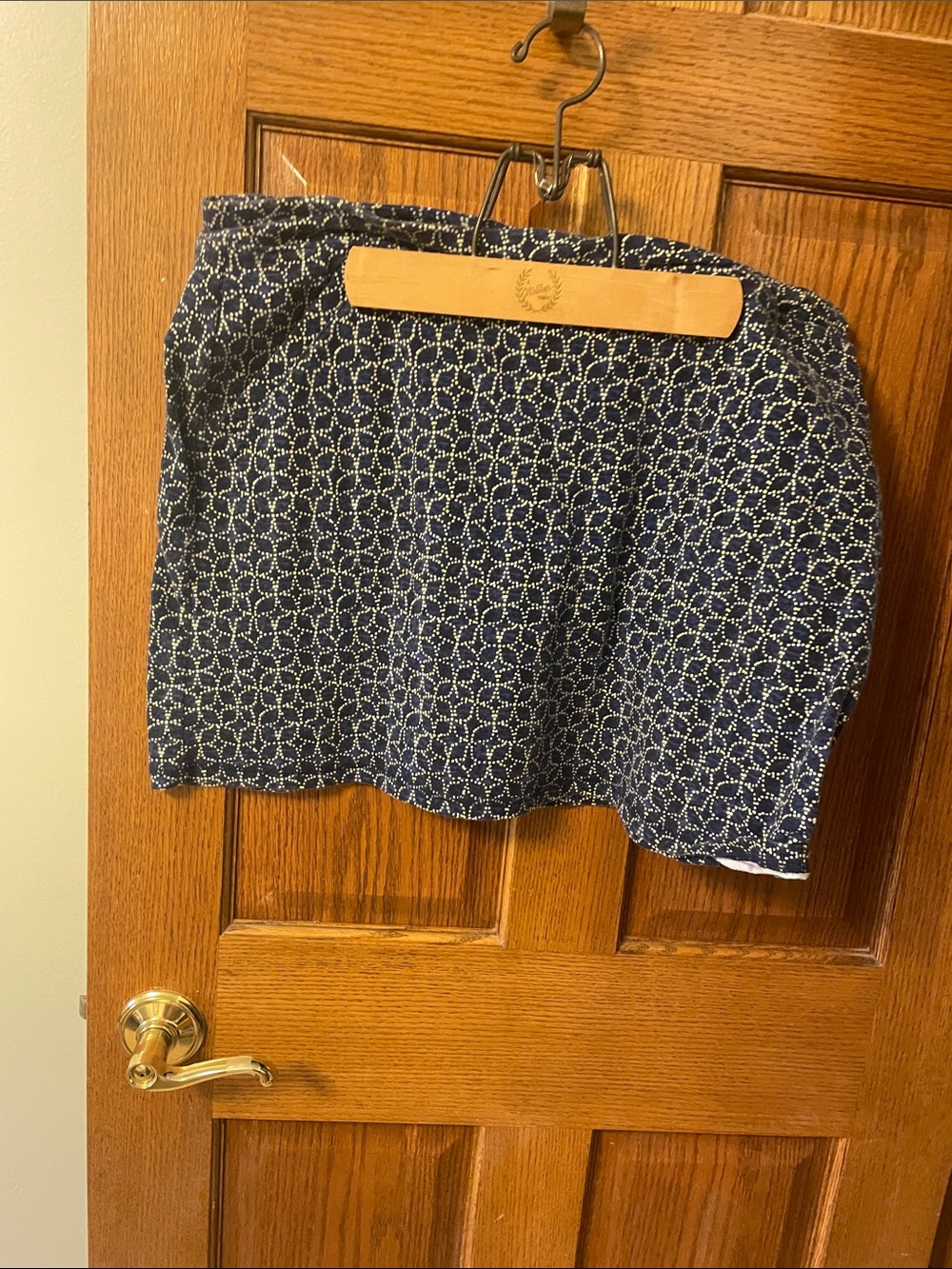 Navy Printed Women’s Mini Skort